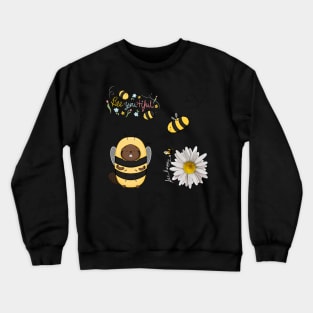 Cute Bee Designs Pack! Stickers & Magnets for the Bee Lovers Crewneck Sweatshirt